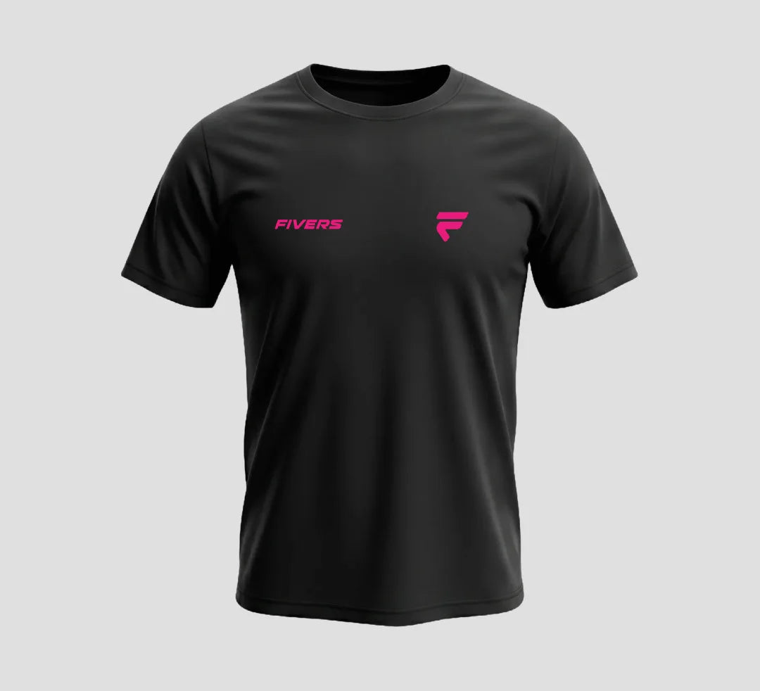 Fivers Volt donna nero logo rosa