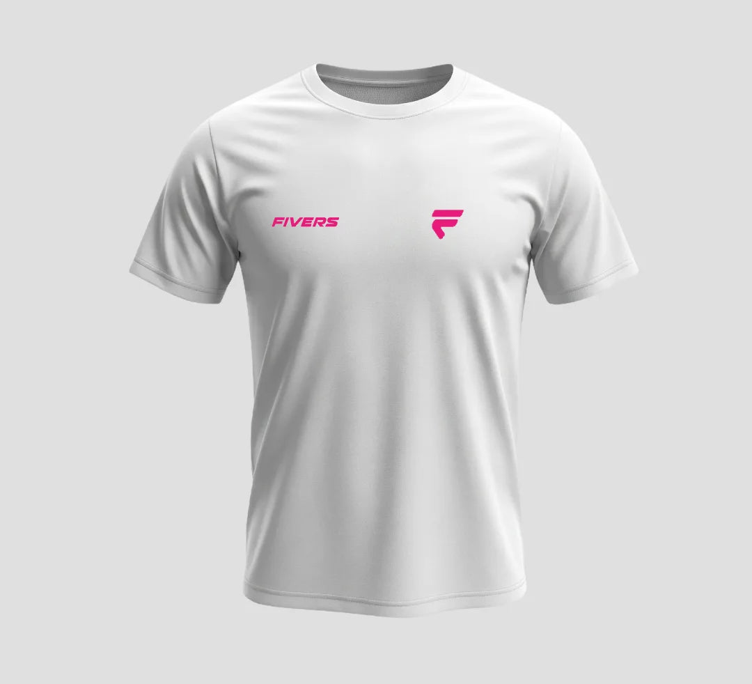 Fivers Volt donna bianca logo rosa