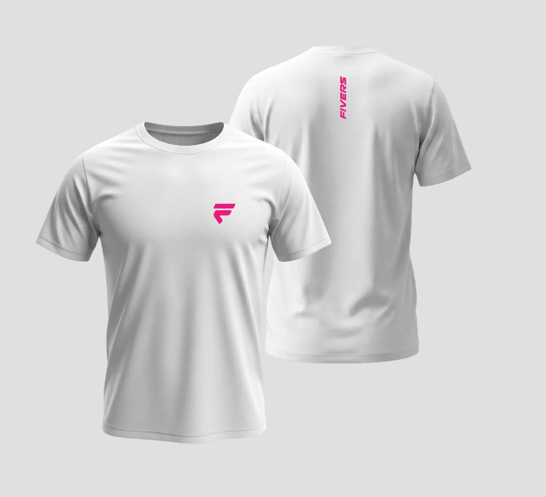 Fivers Pace donna bianco logo rosa