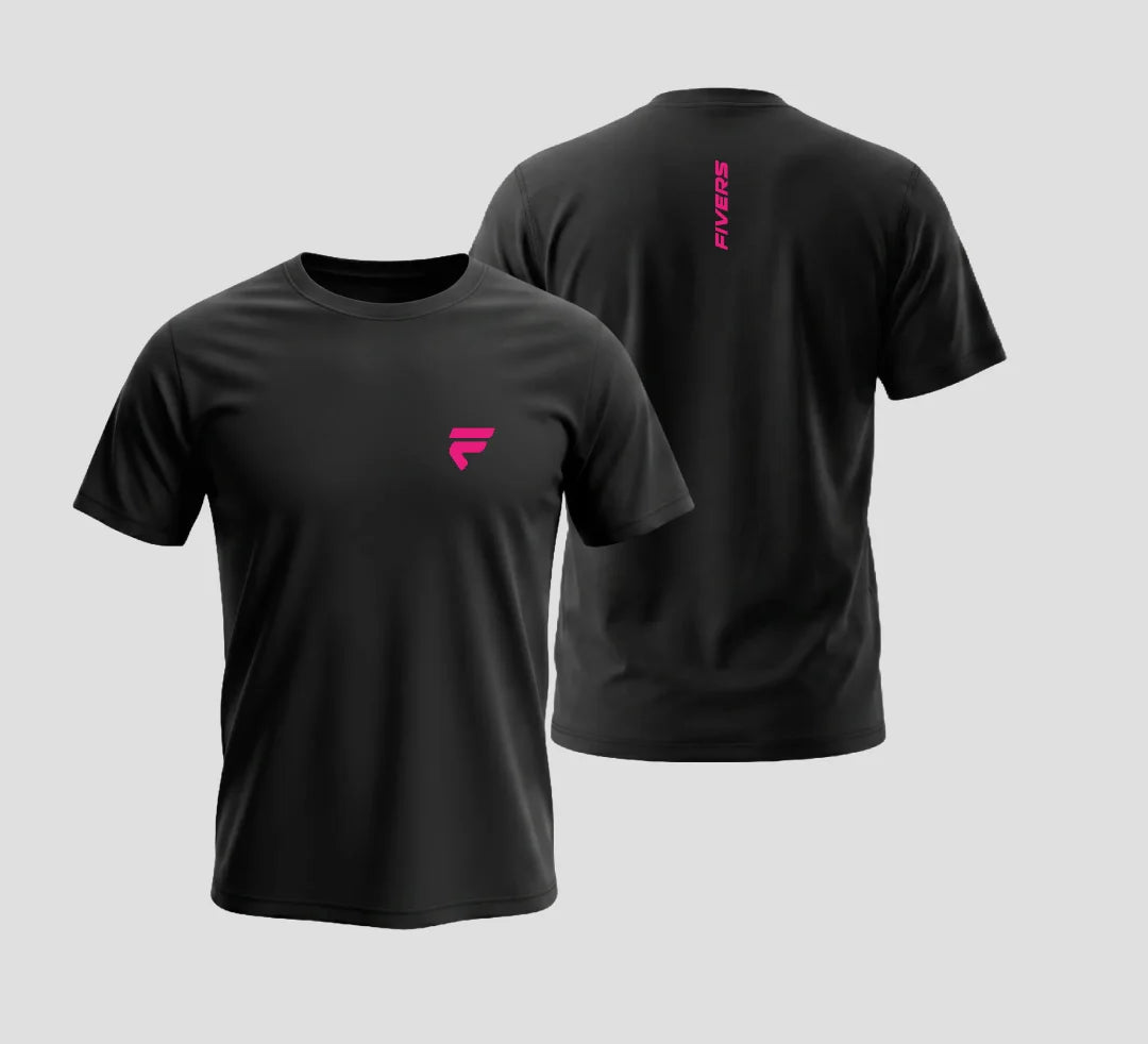 Fivers Pace donna nero logo rosa