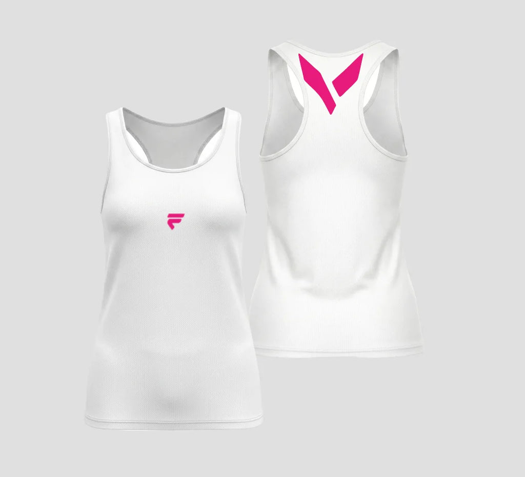 Fivers Pulse bianca logo rosa