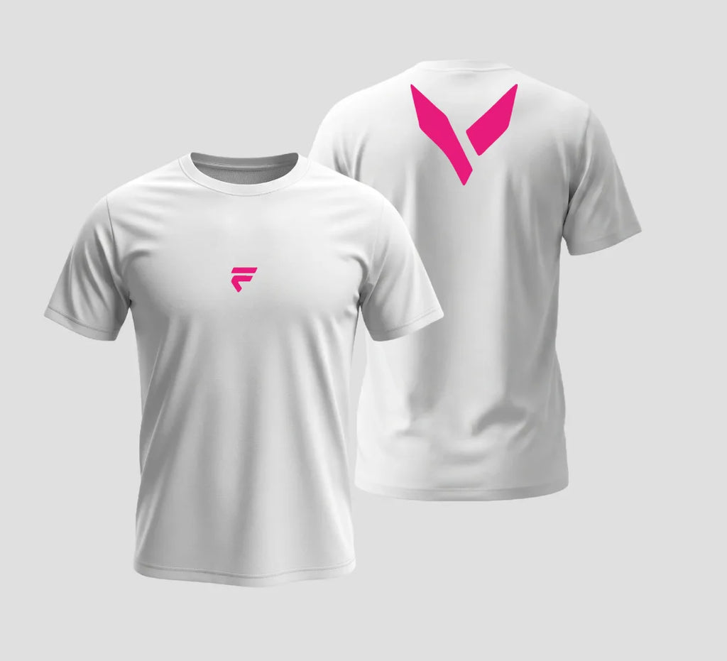 Fivers Edge bianca logo rosa
