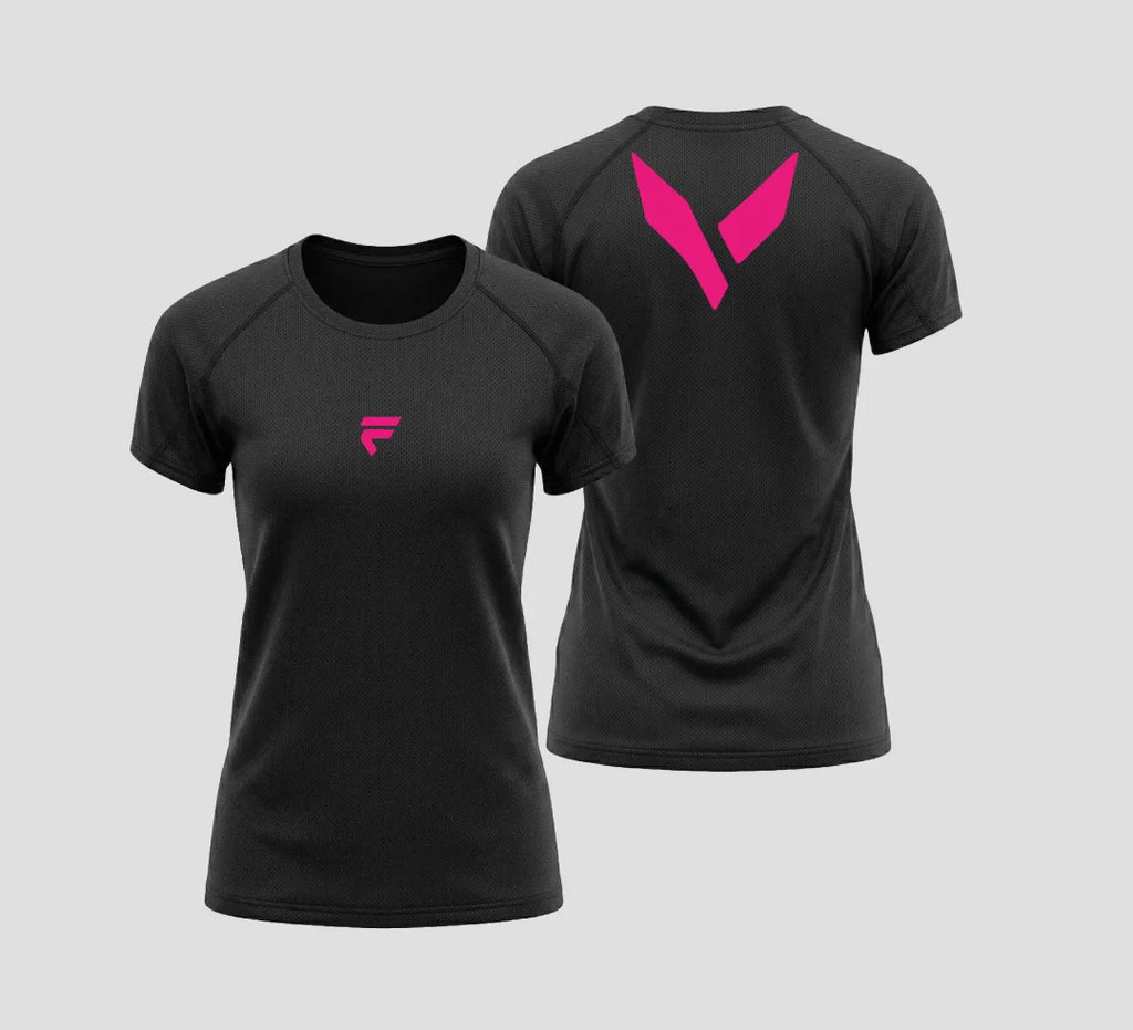 Fivers Kinetic donna nera logo rosa