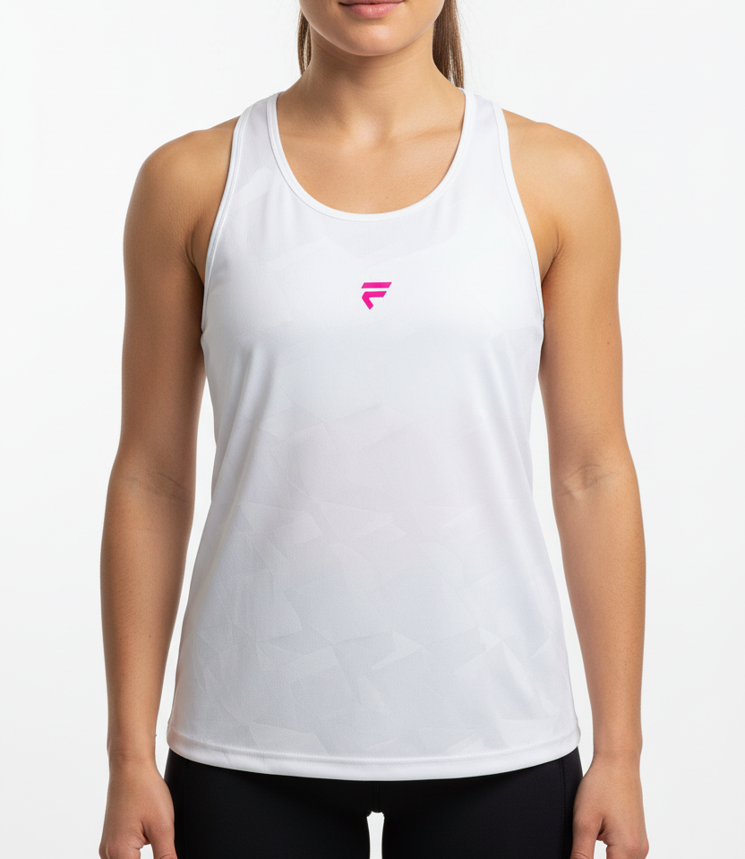 Fivers Pulse bianca logo rosa
