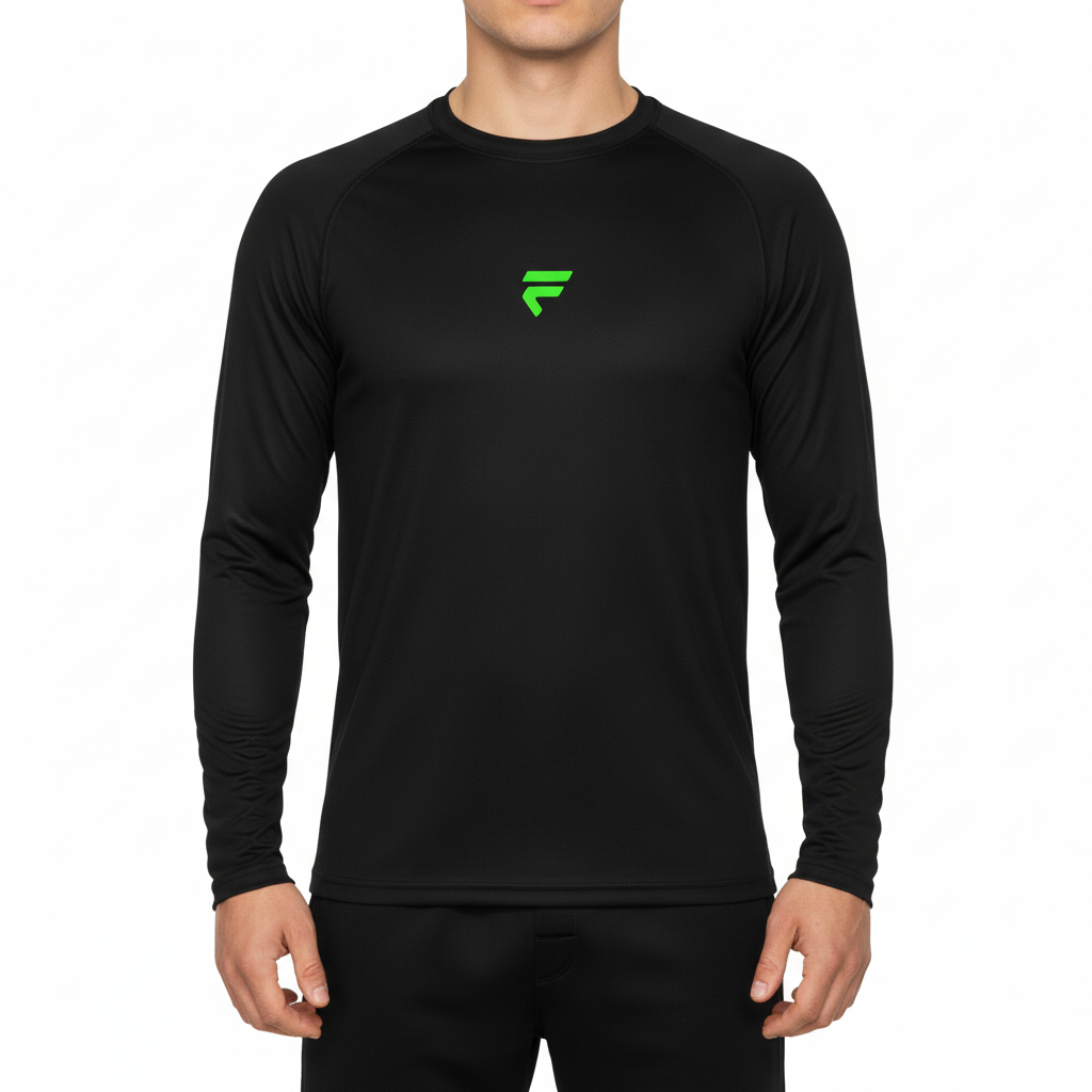 Fivers Black Long Sleeve Green Clean