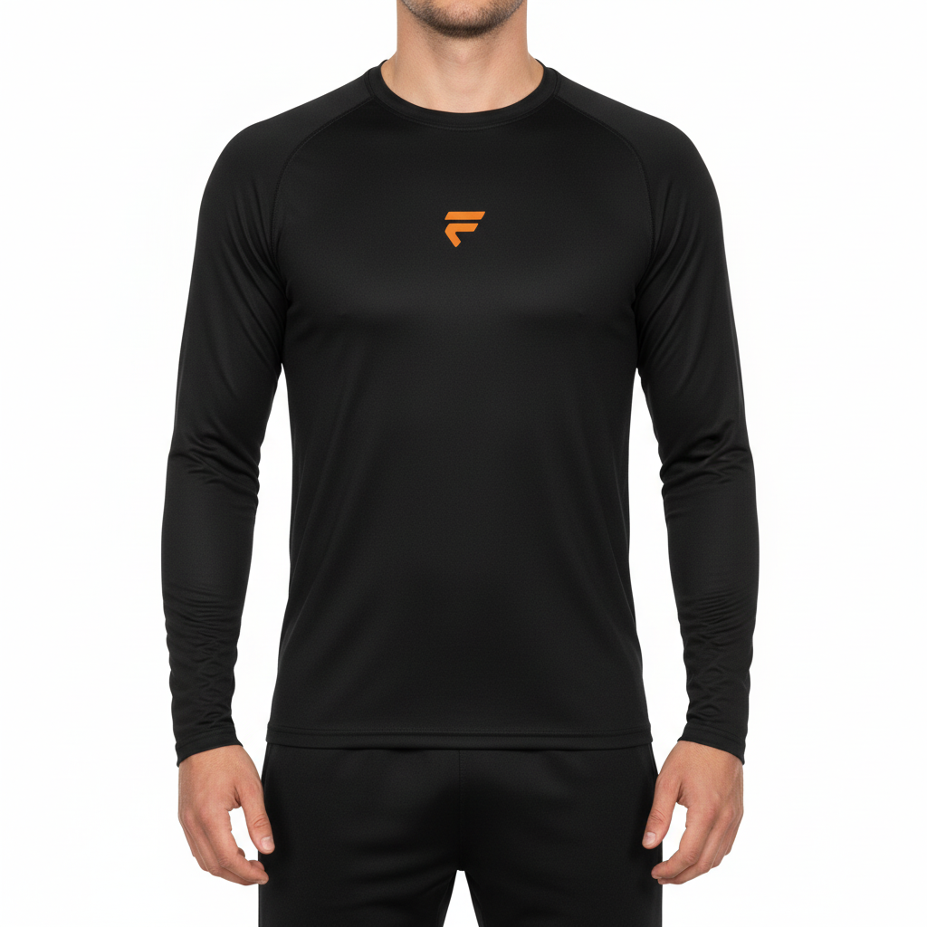 Fivers Black Long Sleeve Orange Clean