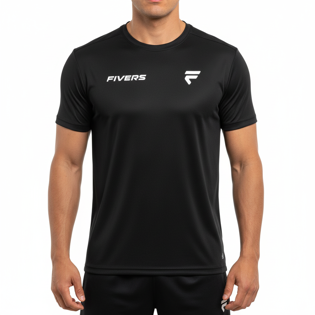 Fivers Black T-shirt Frontal