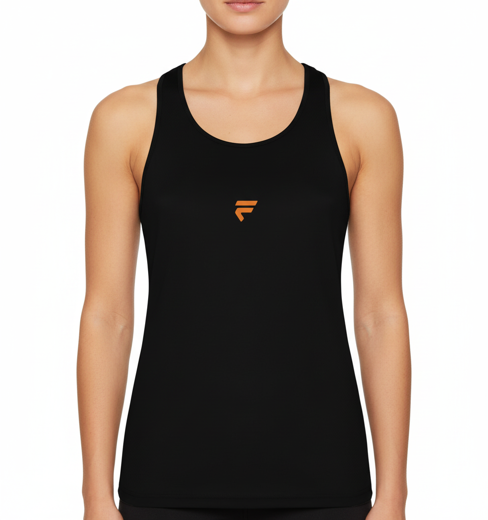 Fivers Black Tank Orange Woman