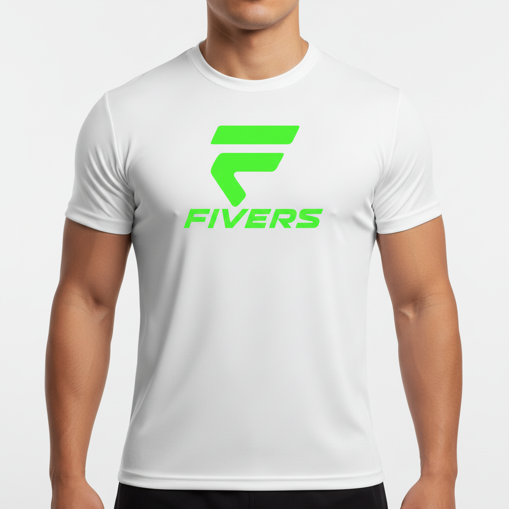 Fivers White Green Logo