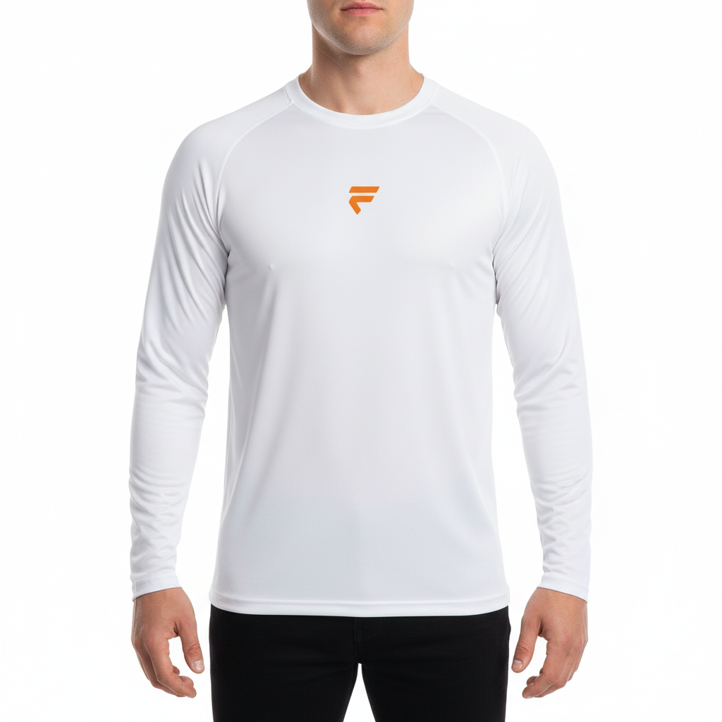 Fivers White Long Sleeve Orange