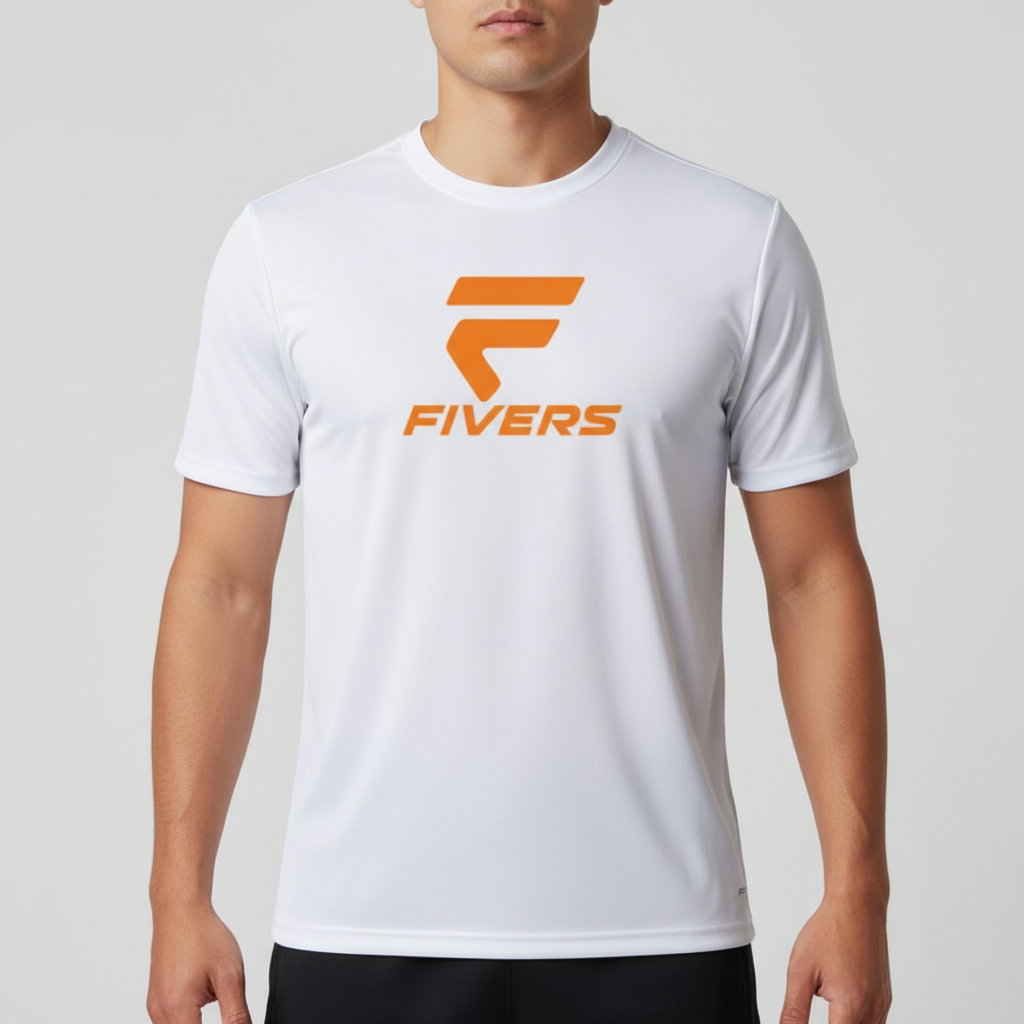 Fivers White Orange Logo