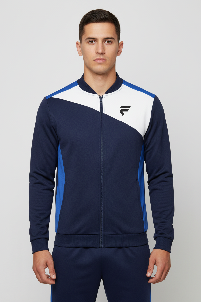 Giacca Fivers blu vista frontale