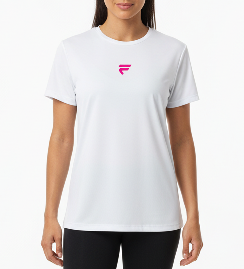 Fivers Edge bianca logo rosa