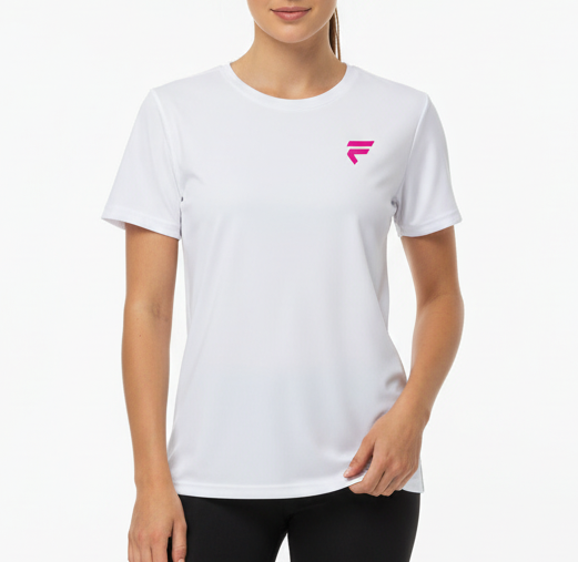 Fivers Pace donna bianco logo rosa