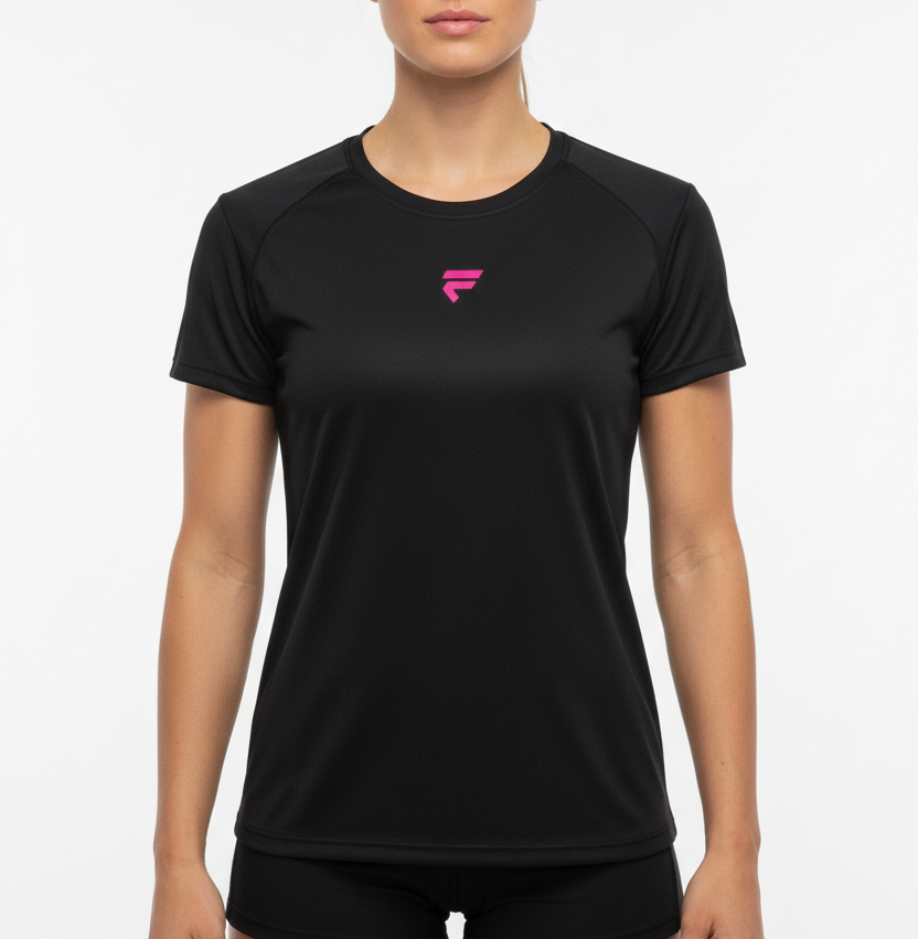 Fivers Kinetic donna nera logo rosa