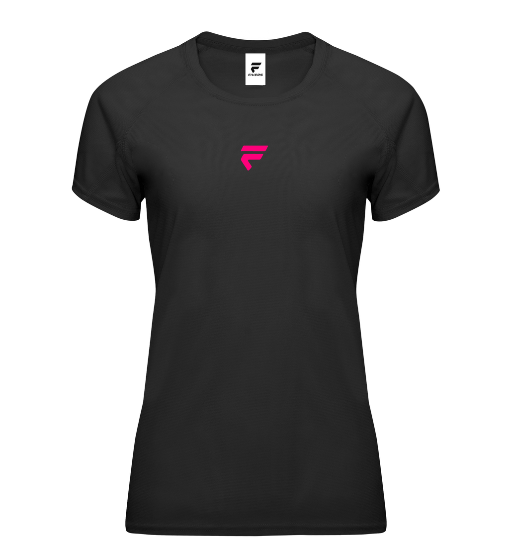 Fivers Kinetic donna nera logo rosa